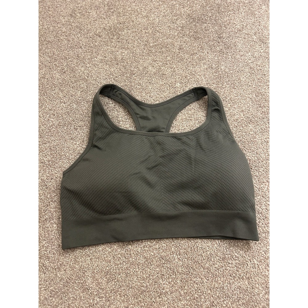 Member's Mark Seamless Racerback Sports Bra Womens XXL Charcoal Gray Excellent